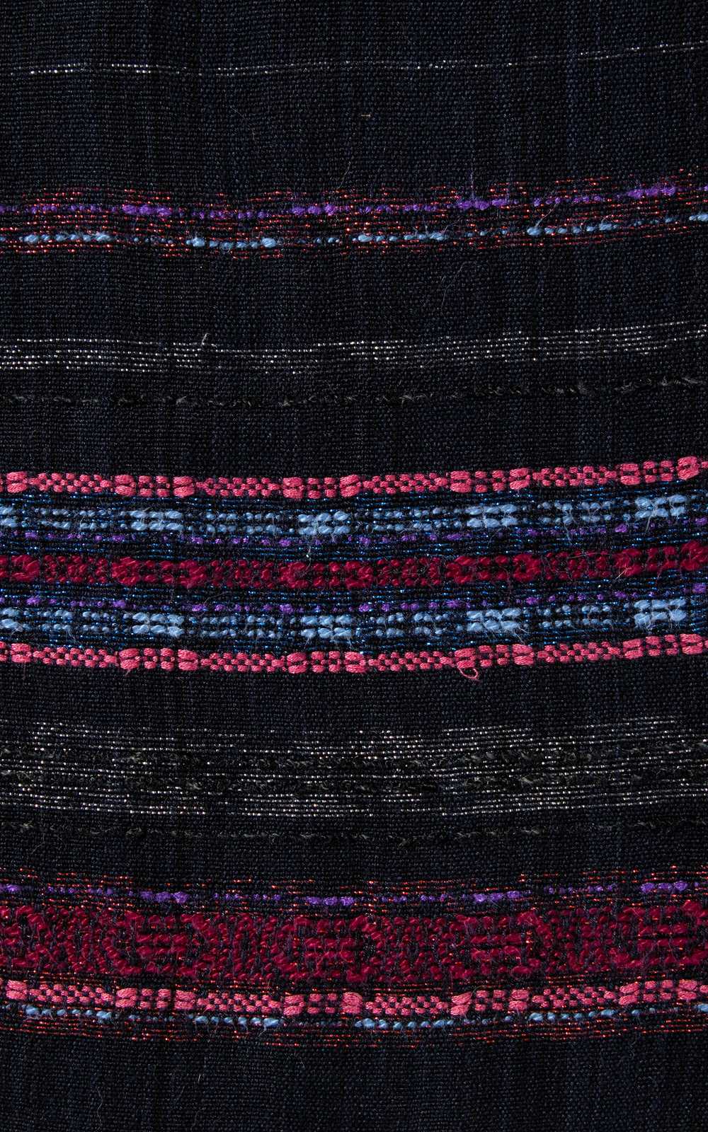 1960s Hand-Woven Striped Border Skirt | medium - image 8