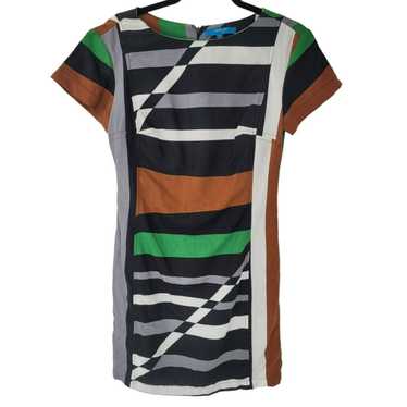 Derek Lam Derek Lam Linen Dress Colorblock Stripe… - image 1