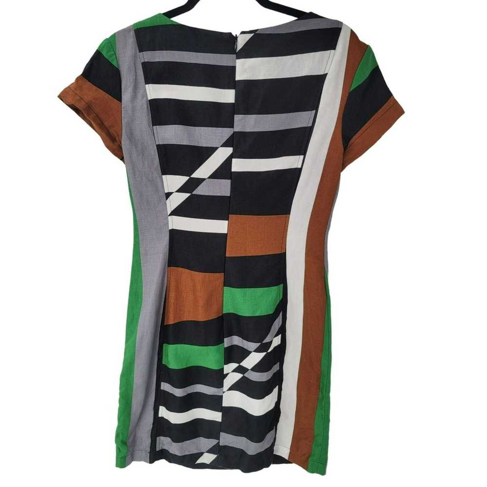 Derek Lam Derek Lam Linen Dress Colorblock Stripe… - image 3