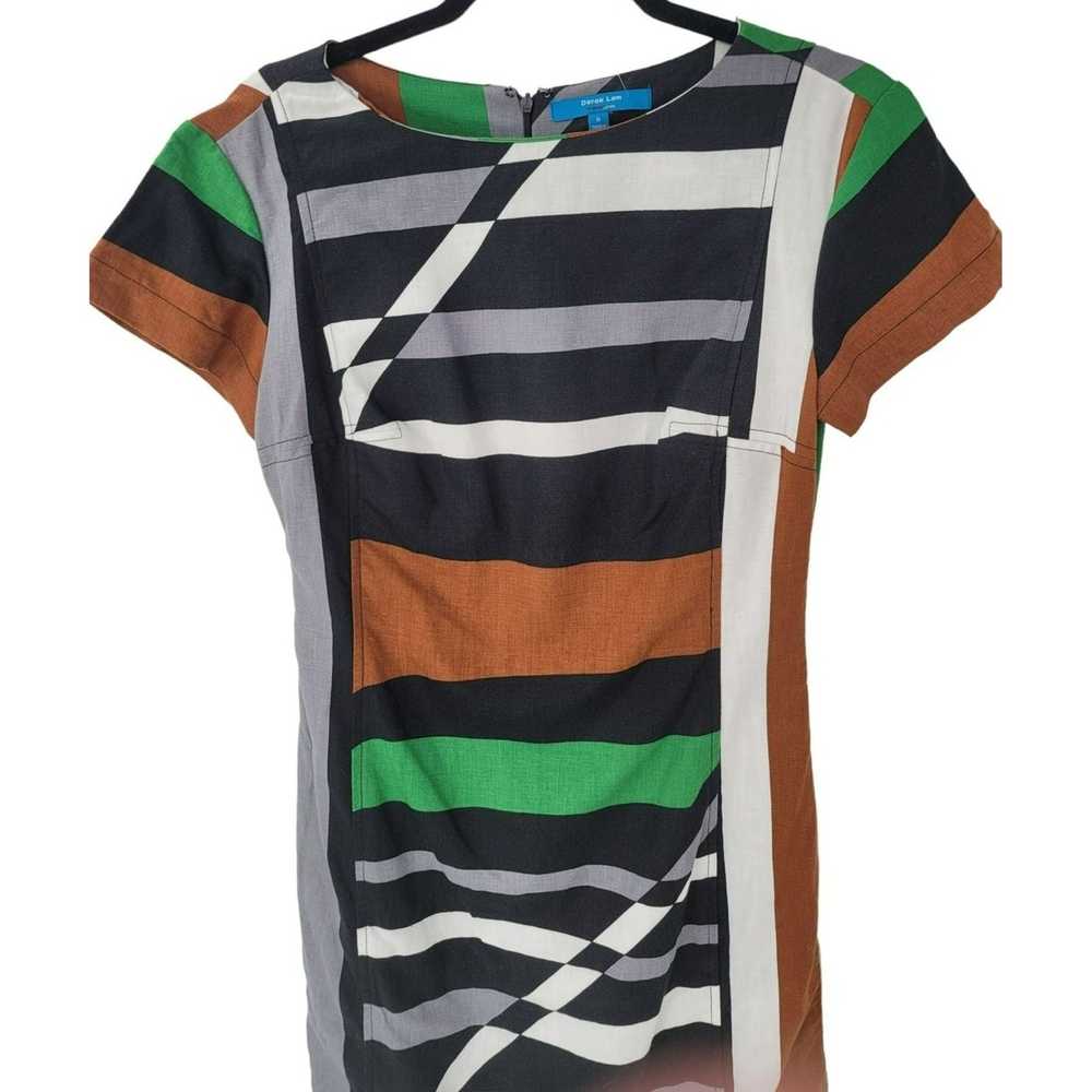 Derek Lam Derek Lam Linen Dress Colorblock Stripe… - image 4