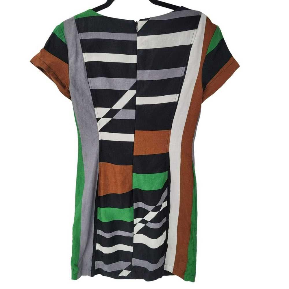 Derek Lam Derek Lam Linen Dress Colorblock Stripe… - image 5