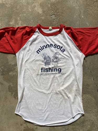 Vintage FUNNY vintage 80s Minnesota fishing tee