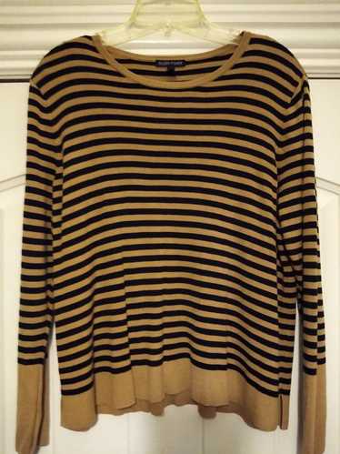 Eileen Fisher Striped Scoop Neck Pullover Sweater