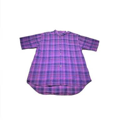 Gap Vintage gap purple plaid shirt sleeve button d