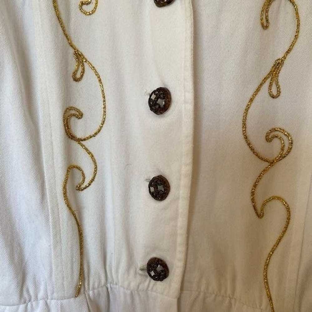 Vintage Vintage 1990s embellished gold embroidery… - image 5