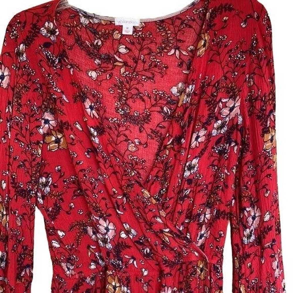 Other Red floral long bell sleeves romper women s… - image 8