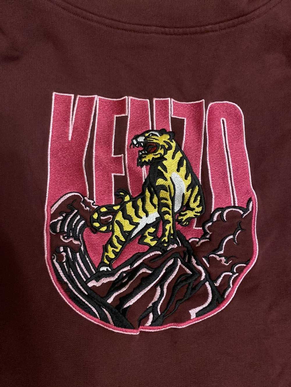 Kenzo Kenzo Burgundy Tiger Mountain Sweatshirt - image 2