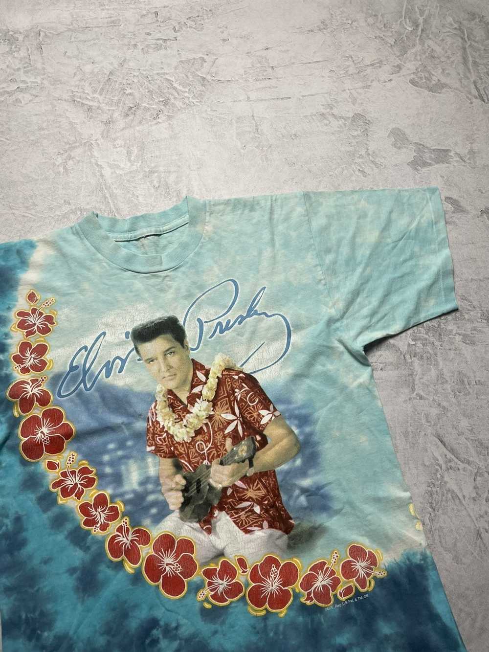 Vintage 90s OG tee Elvis Presley Blue Hawaii unde… - image 3