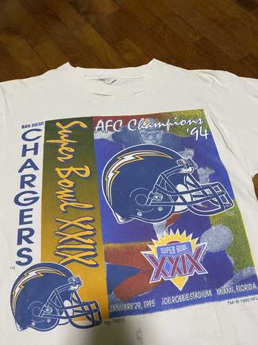 Vintage 90s Los Angeles San Diego Chargers 1995 AFC NFL Graphic T-shirt XL