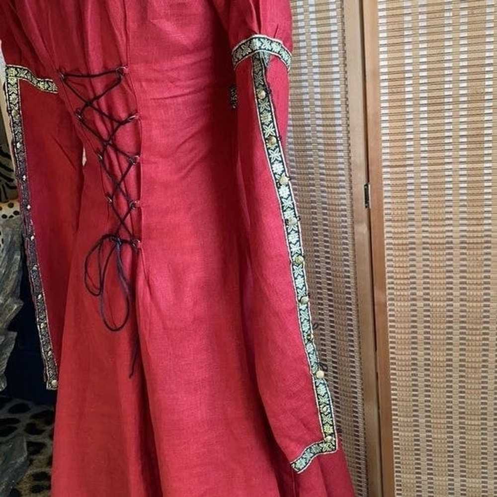 Handmade MEDIEVAL BRIDESMAIDS DRESS “FOREST PRINC… - image 11