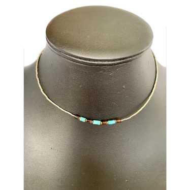 Sterling and Turquoise Choker - image 1