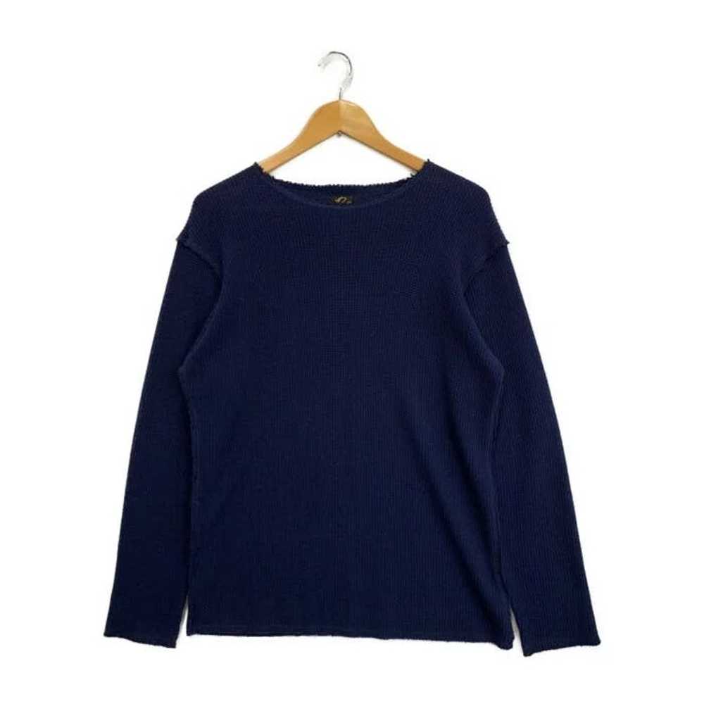 Needles Sweater Navy Thermal Knitted Cotton Plain - image 1