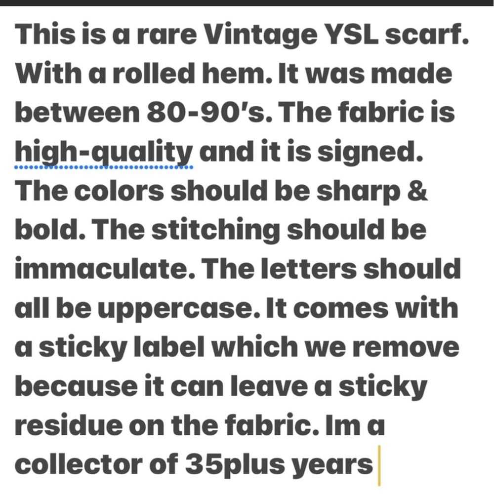 Yves Saint Laurent Silk handkerchief - image 3