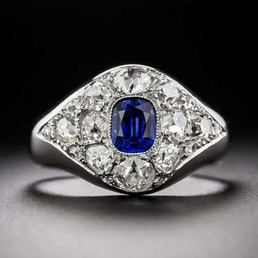 Vintage .60 Carat Sapphire and Diamond Ring - image 1