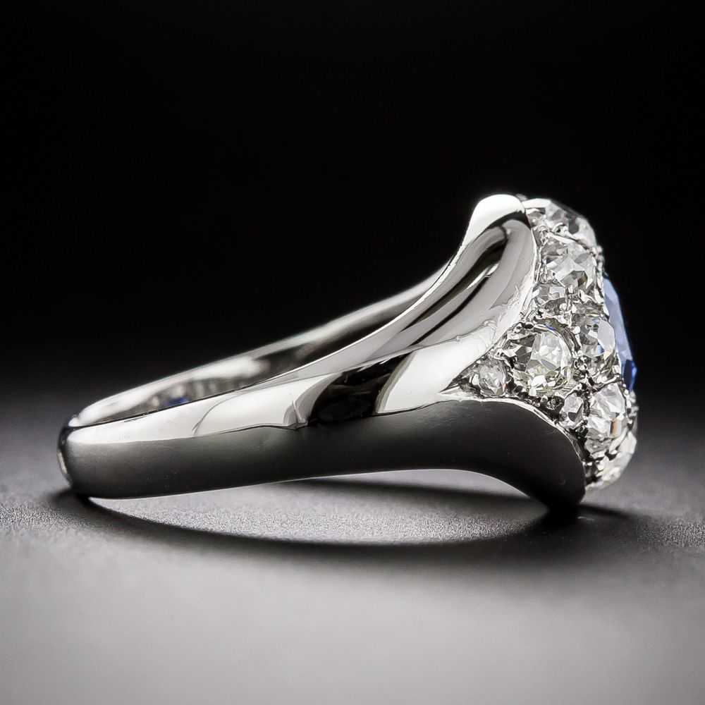 Vintage .60 Carat Sapphire and Diamond Ring - image 2