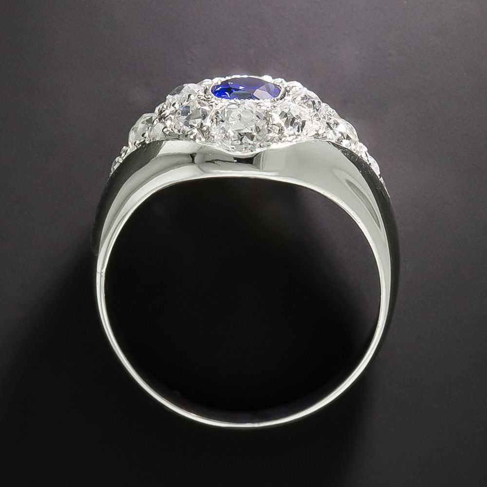 Vintage .60 Carat Sapphire and Diamond Ring - image 3