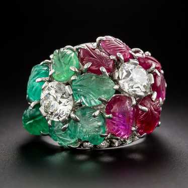 Art Deco Diamond Tutti Frutti Ring - GIA