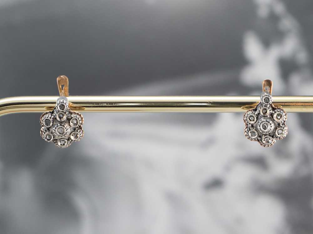 Antique Rose Cut Diamond Earrings - image 8