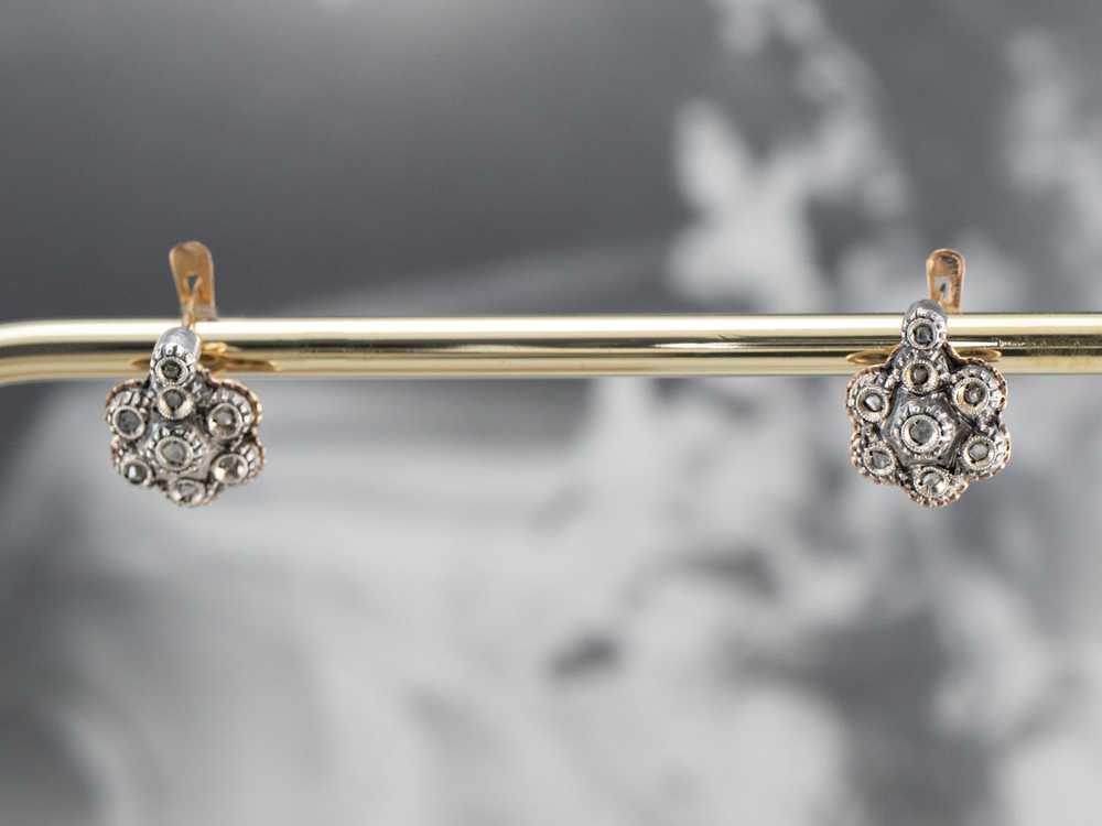 Antique Rose Cut Diamond Earrings - image 9