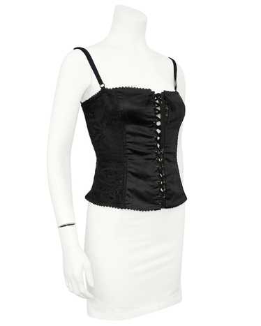 Vintage black lace corset - Gem