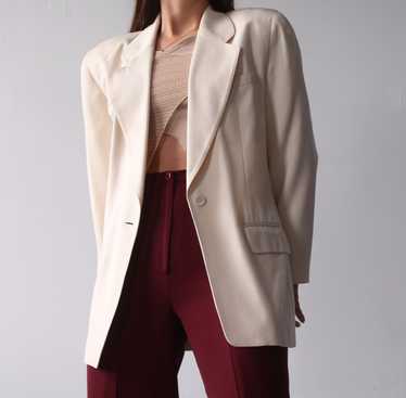 Vintage Ivory Wool Blazer - image 1