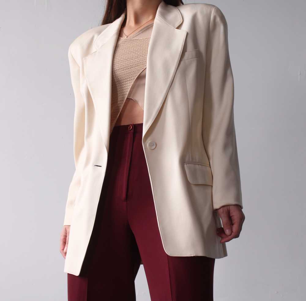 Vintage Ivory Wool Blazer - image 2