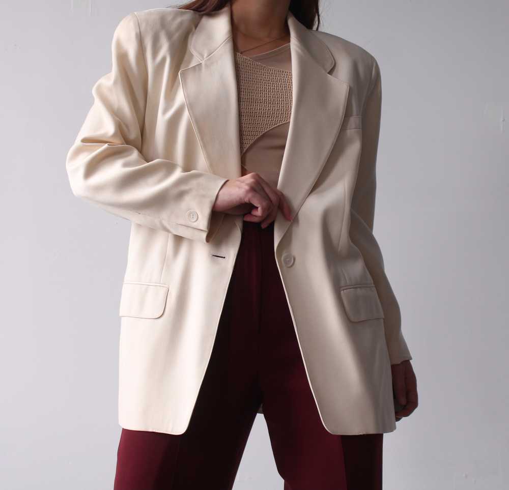 Vintage Ivory Wool Blazer - image 3