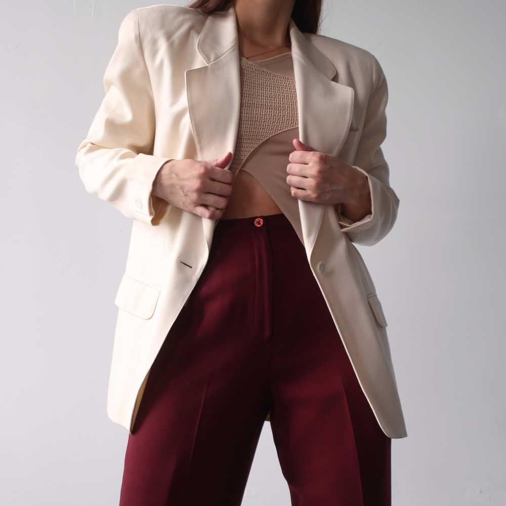 Vintage Ivory Wool Blazer - image 4