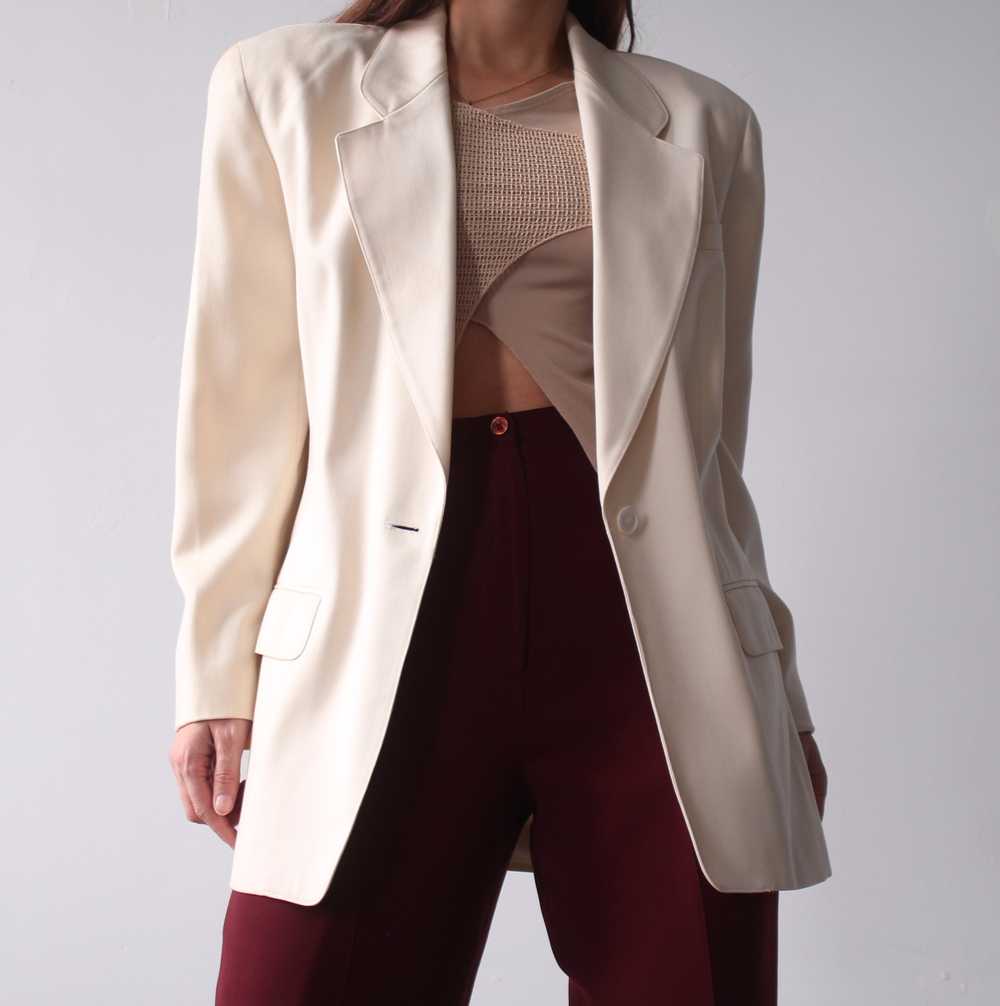 Vintage Ivory Wool Blazer - image 6