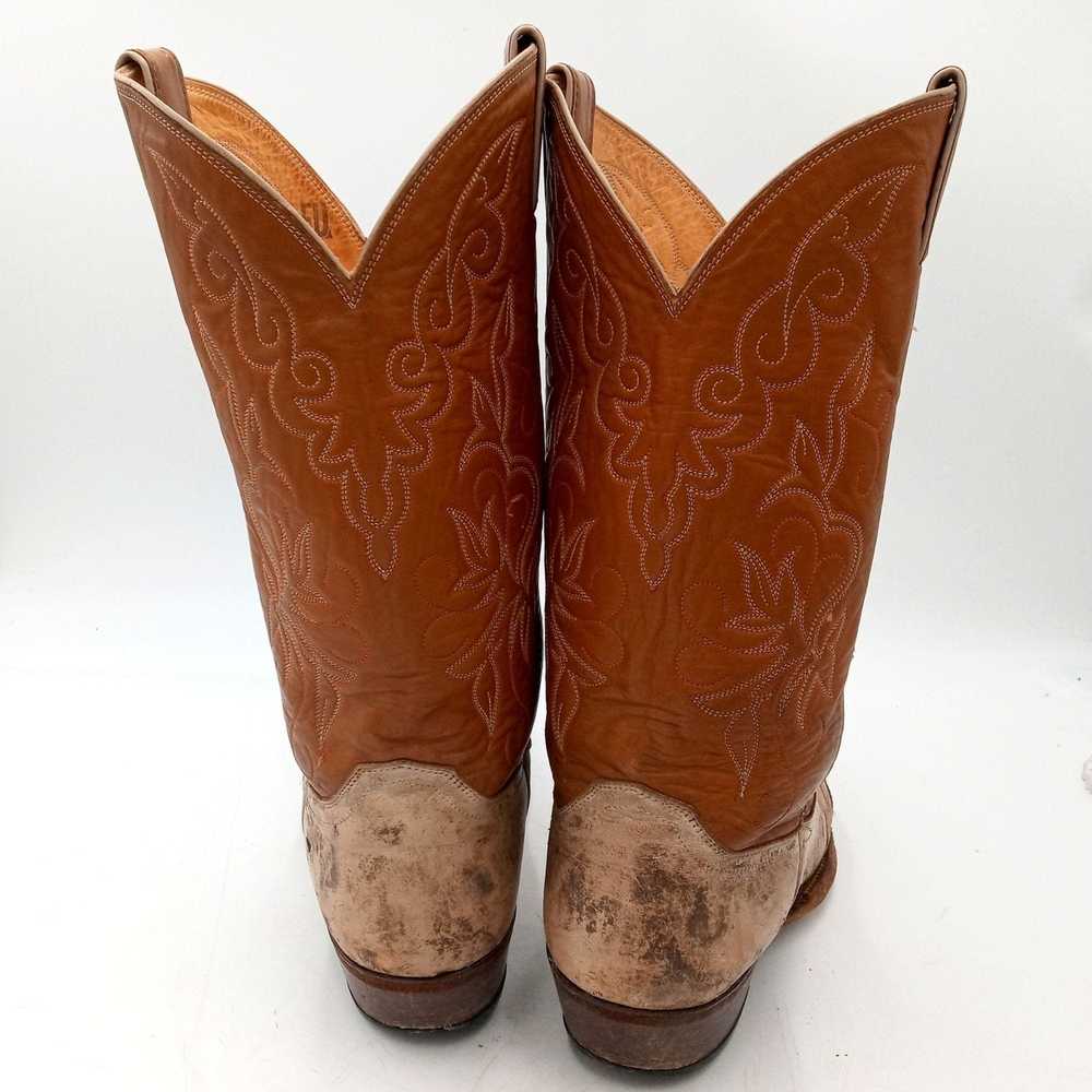 Justin Distressed Justin Cowboy Boots Wing Tips W… - image 3