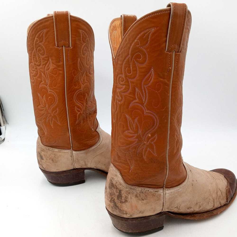 Justin Distressed Justin Cowboy Boots Wing Tips W… - image 7