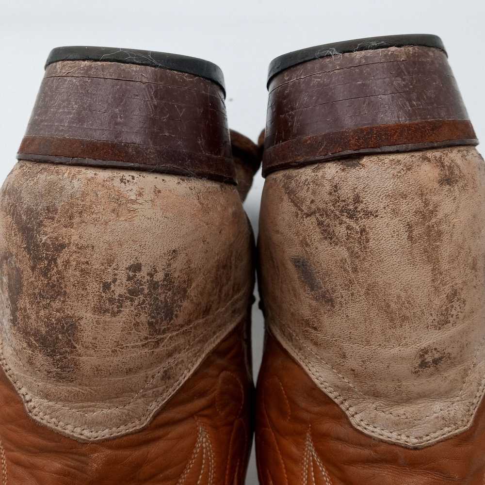 Justin Distressed Justin Cowboy Boots Wing Tips W… - image 8