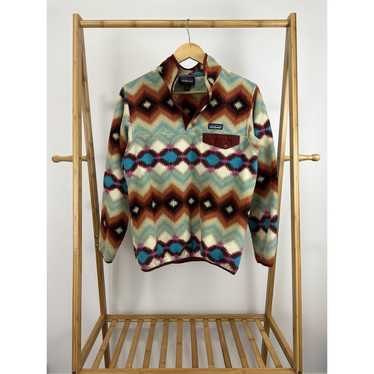 Patagonia Synchilla Snap T Fleece Pullover Timber Twist Multicolor Aztec  Print 