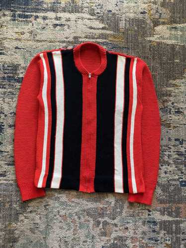 Vintage 1950’s/60’s repaired striped cardigan