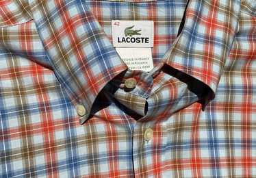 Lacoste Lacoste cotton button-down plaid dress sh… - image 1