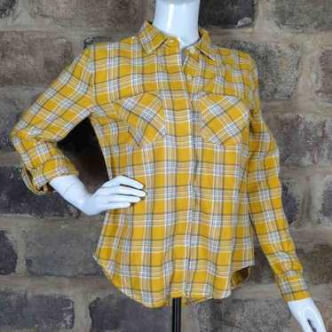 Other Harper Heritage yellow plaid flannel shirt … - image 1