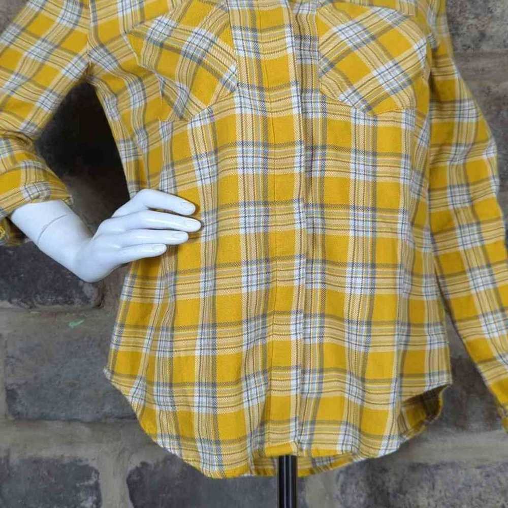 Other Harper Heritage yellow plaid flannel shirt … - image 3