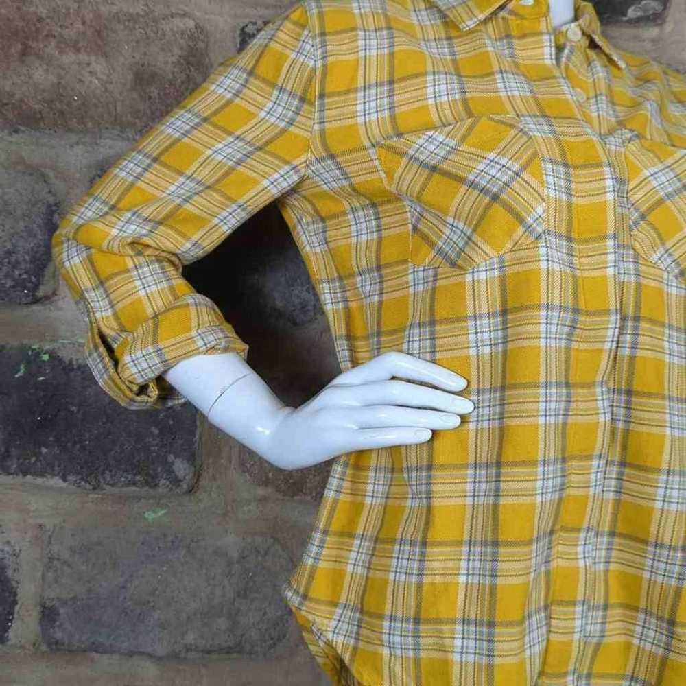Other Harper Heritage yellow plaid flannel shirt … - image 4