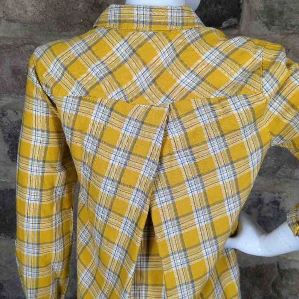 Other Harper Heritage yellow plaid flannel shirt … - image 6
