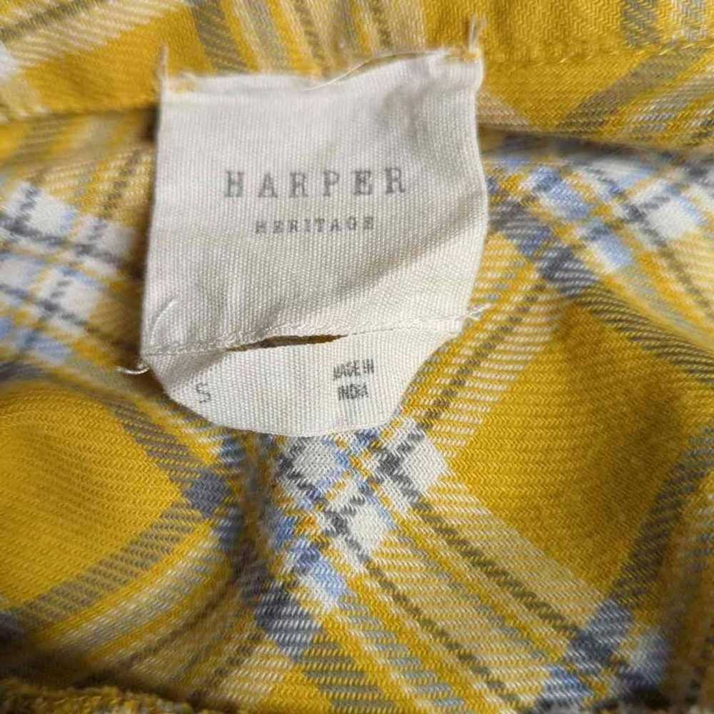 Other Harper Heritage yellow plaid flannel shirt … - image 8
