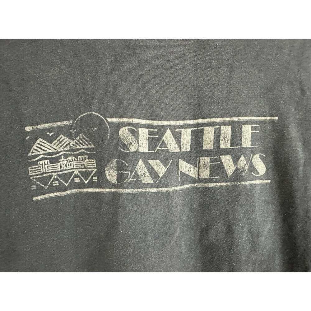 Hanes × Vintage VTG 70s Hanes Seattle Gay News LG… - image 4