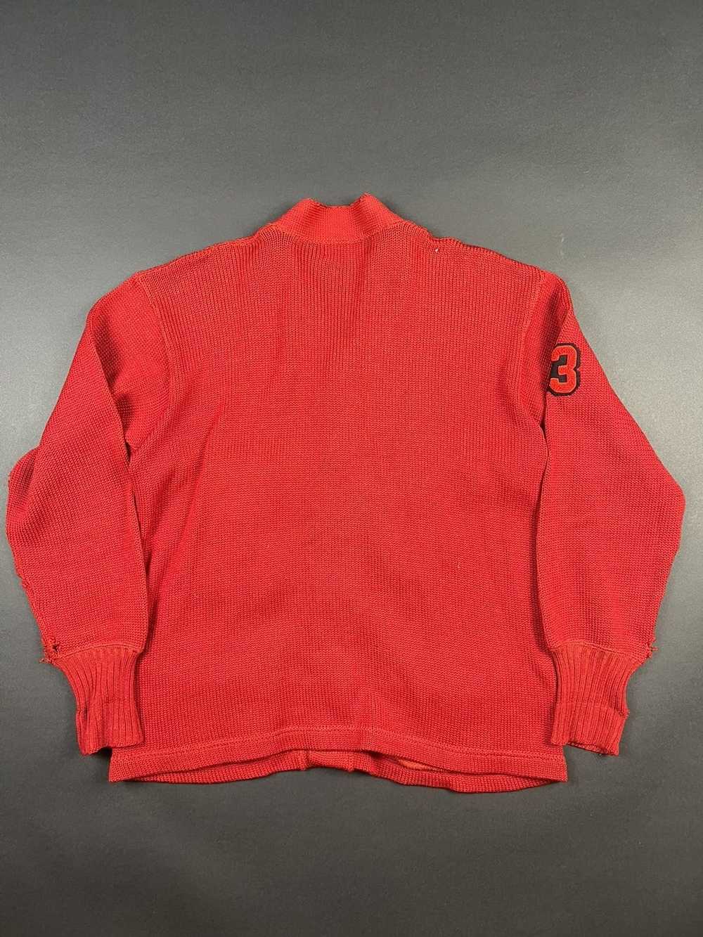 Vintage 1953 Red Campus Sportswear Cardigan Sweat… - image 7