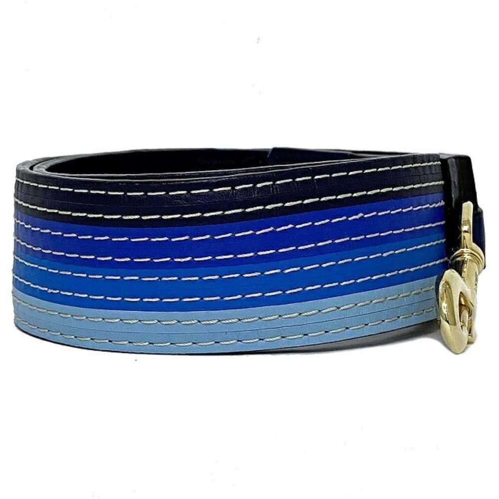 Loewe Loewe Shoulder Strap Blue Navy Gold Leather… - image 4