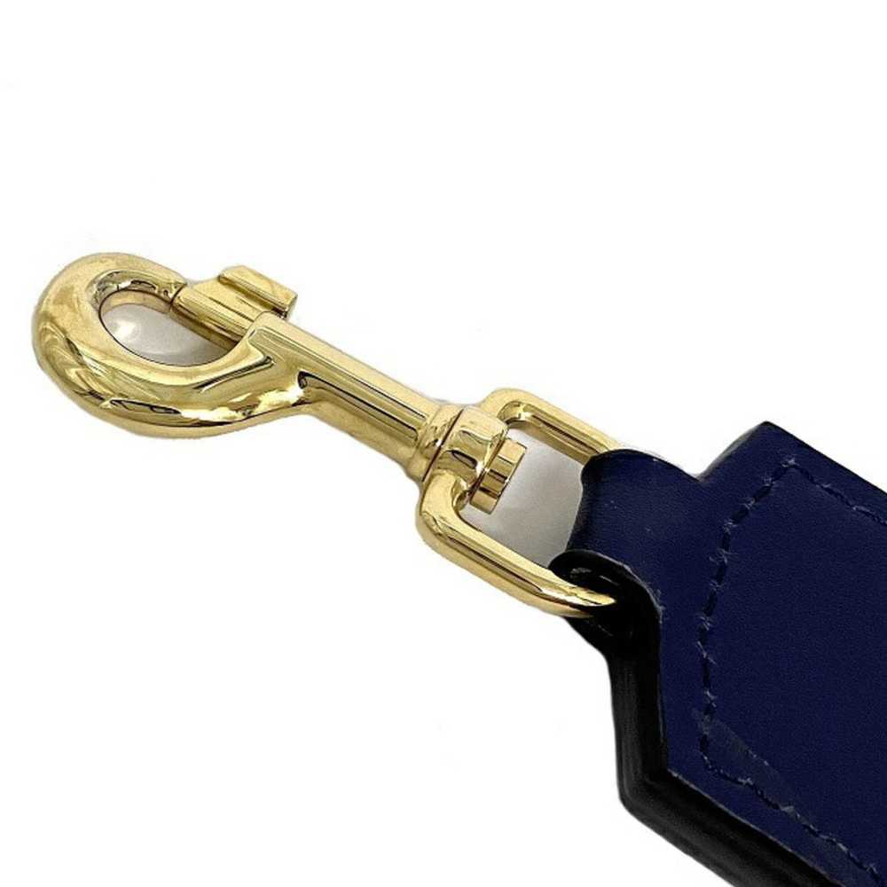 Loewe Loewe Shoulder Strap Blue Navy Gold Leather… - image 8