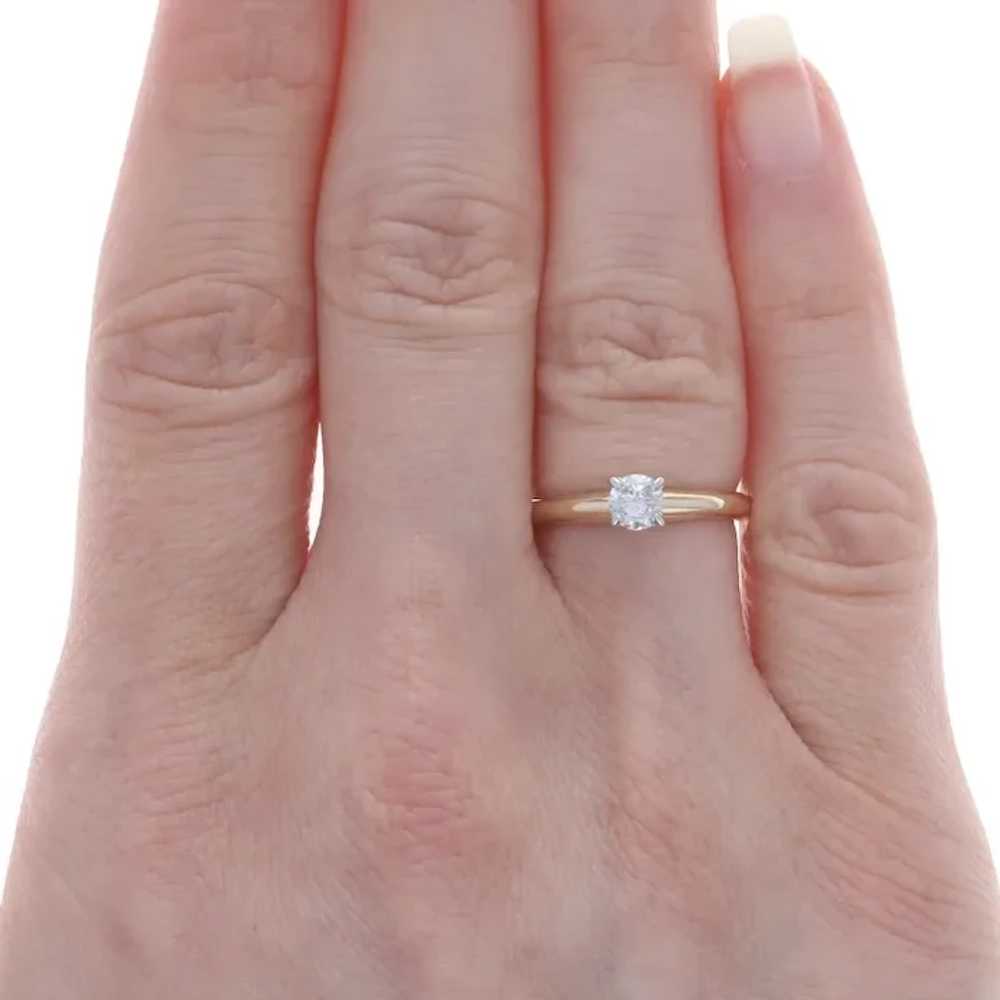 Yellow Gold Diamond Solitaire Engagement Ring - 1… - image 2