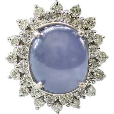 Lady's Art Deco 14K 15 Carat Sapphire & 1 Carat Di