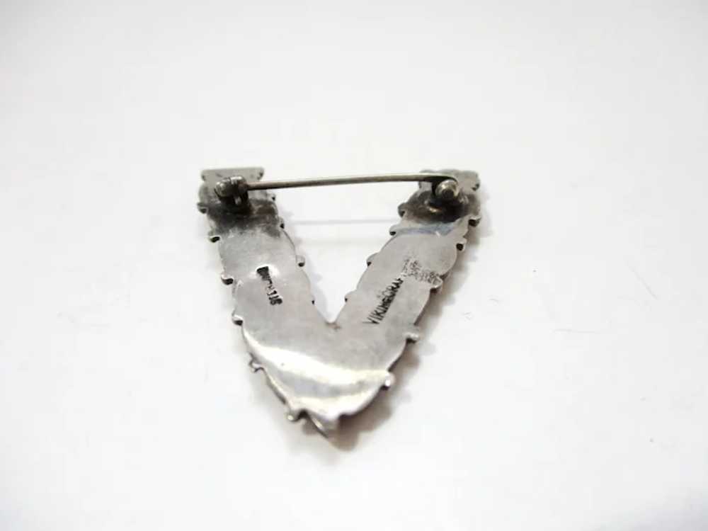 WWII Victory Pin V for Victory Brooch Sterling Vi… - image 11