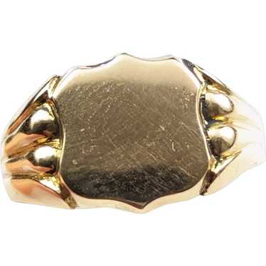 Antique 18kt Gold signet ring, pinky ring, Victor… - image 1