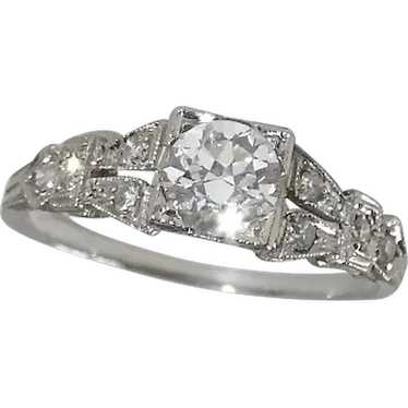 Art Deco Platinum Diamond Ring c1920s