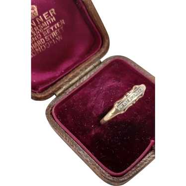 c1930s 14k Gold/5 Diamond Ring, Size 6.5
